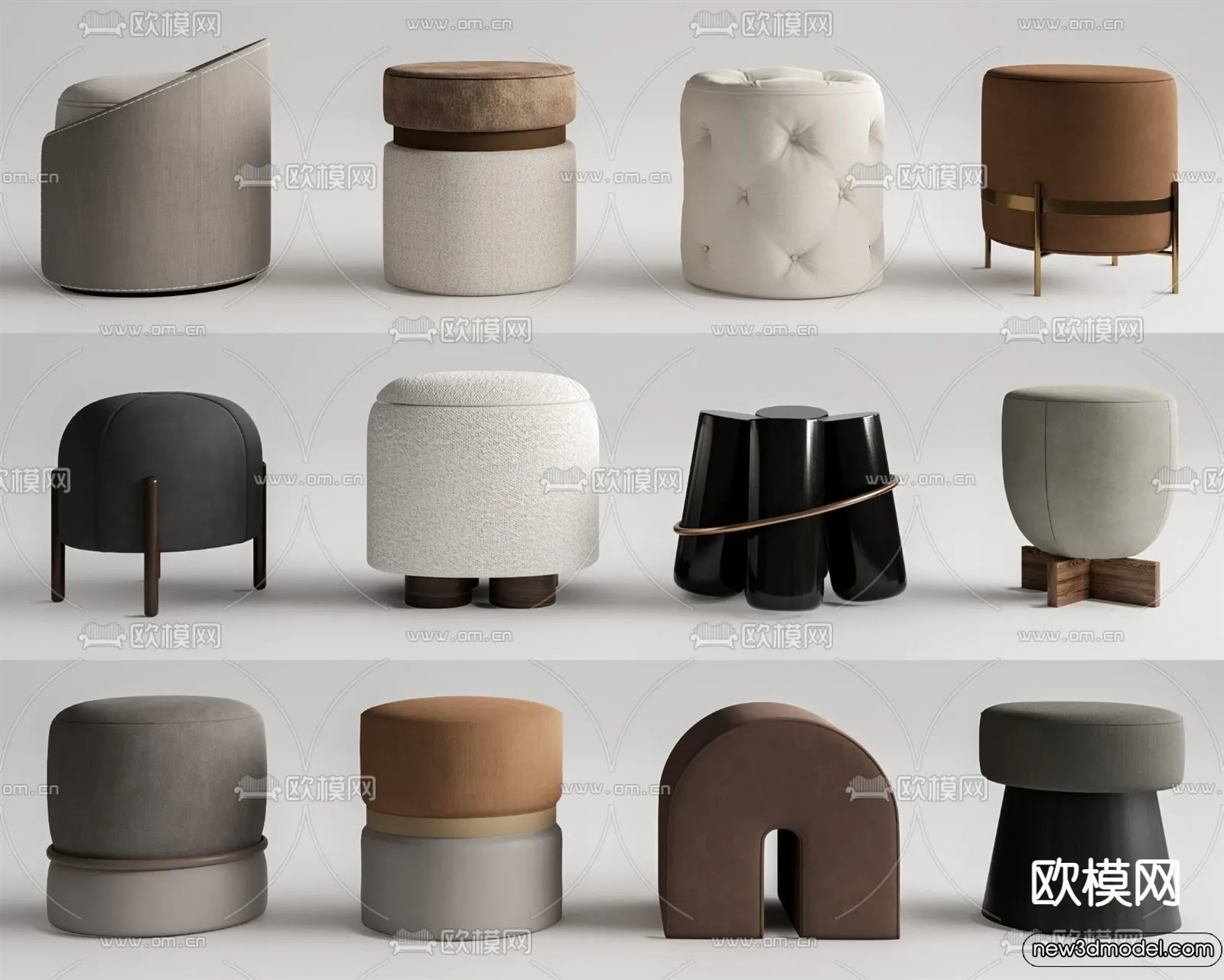 Stool - Bar Chair - 3D Models - 3D Furniture Models for Interior - 039