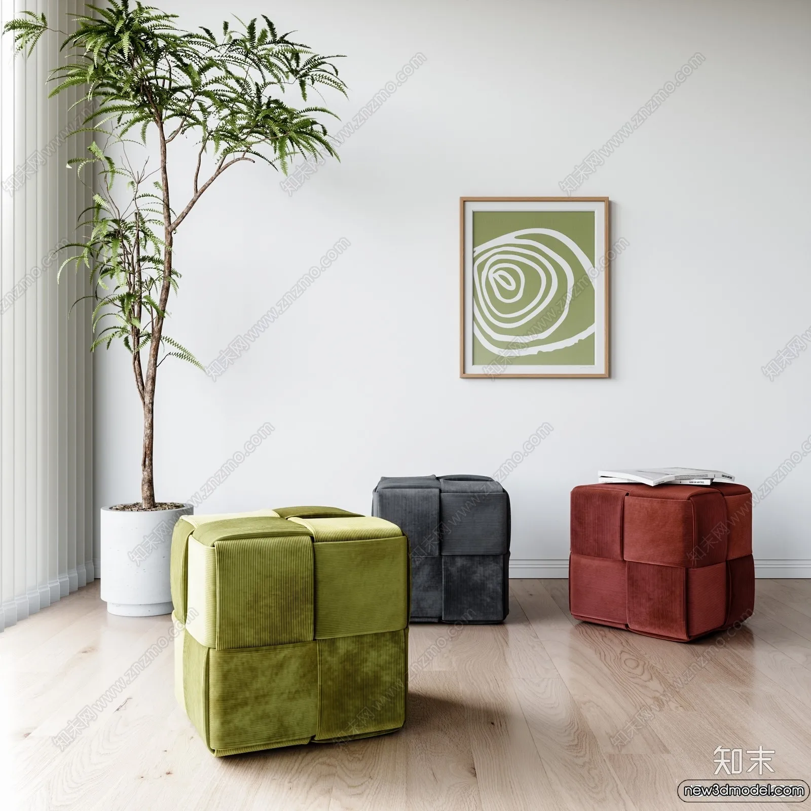 Stool - Bar Chair - 3D Models - 3D Furniture Models for Interior - 042