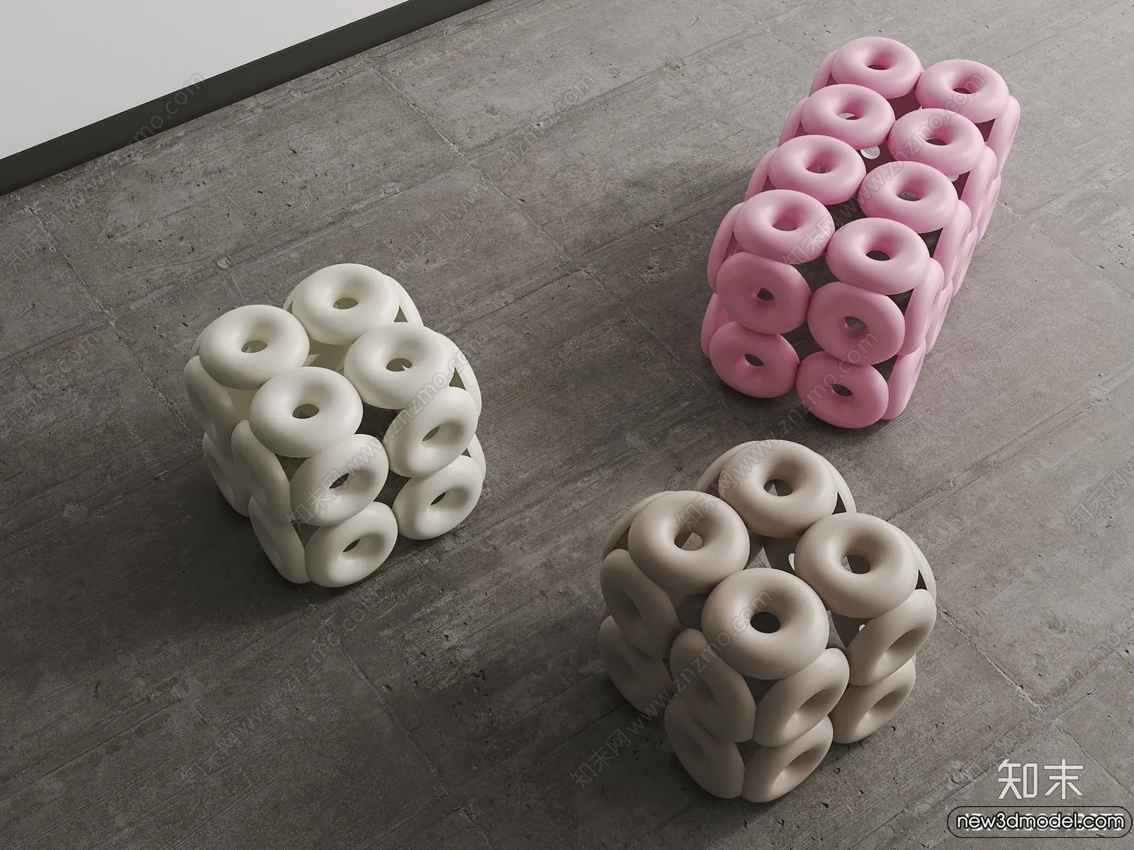 Stool - Bar Chair - 3D Models - 3D Furniture Models for Interior - 060