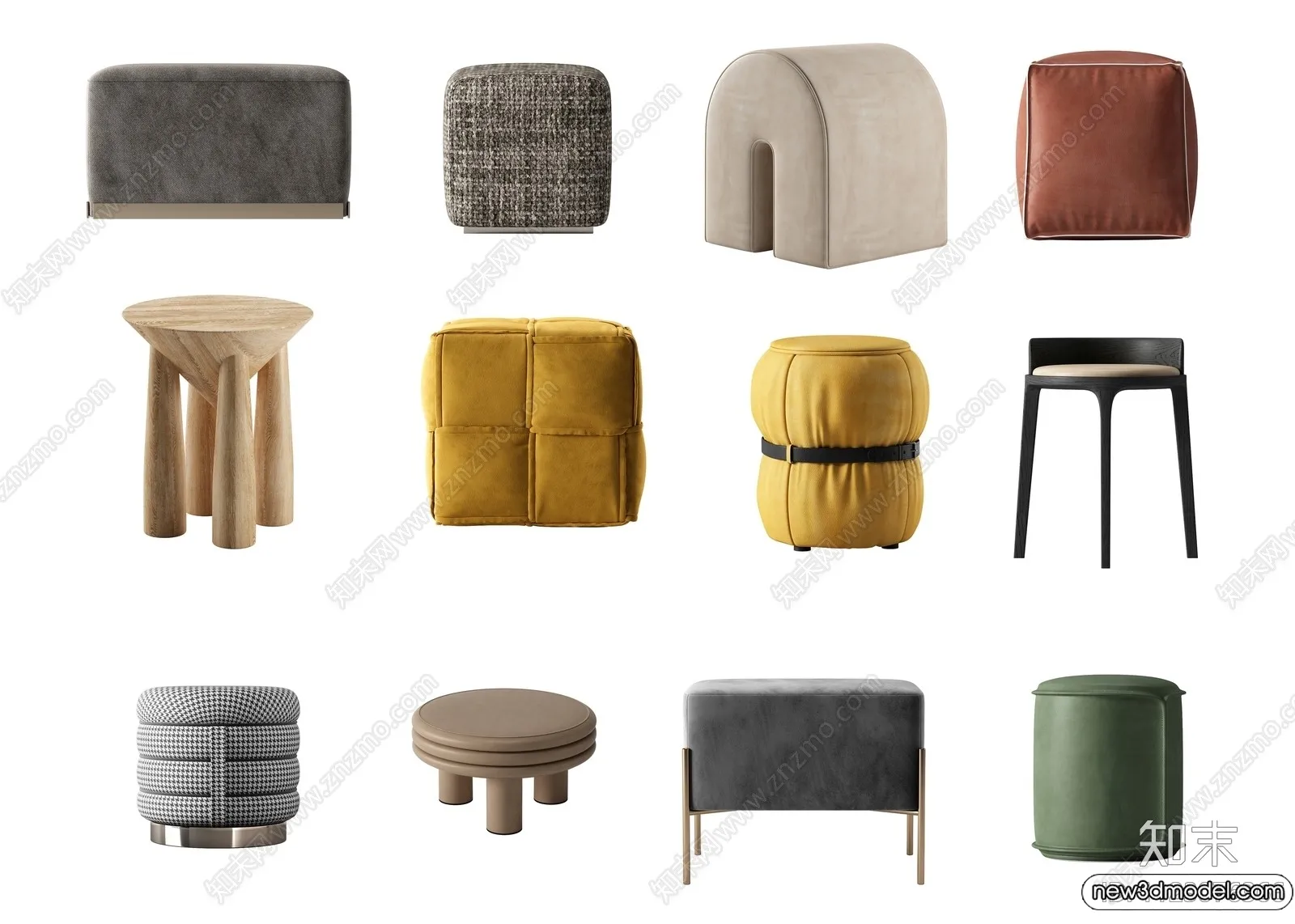 Stool - Bar Chair - 3D Models - 3D Furniture Models for Interior - 065