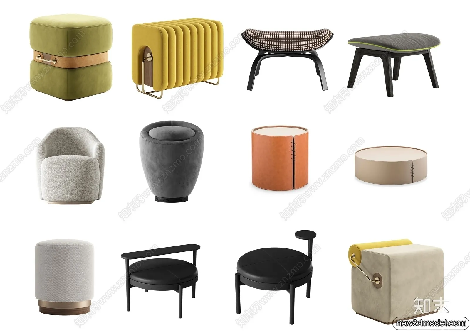 Stool - Bar Chair - 3D Models - 3D Furniture Models for Interior - 066