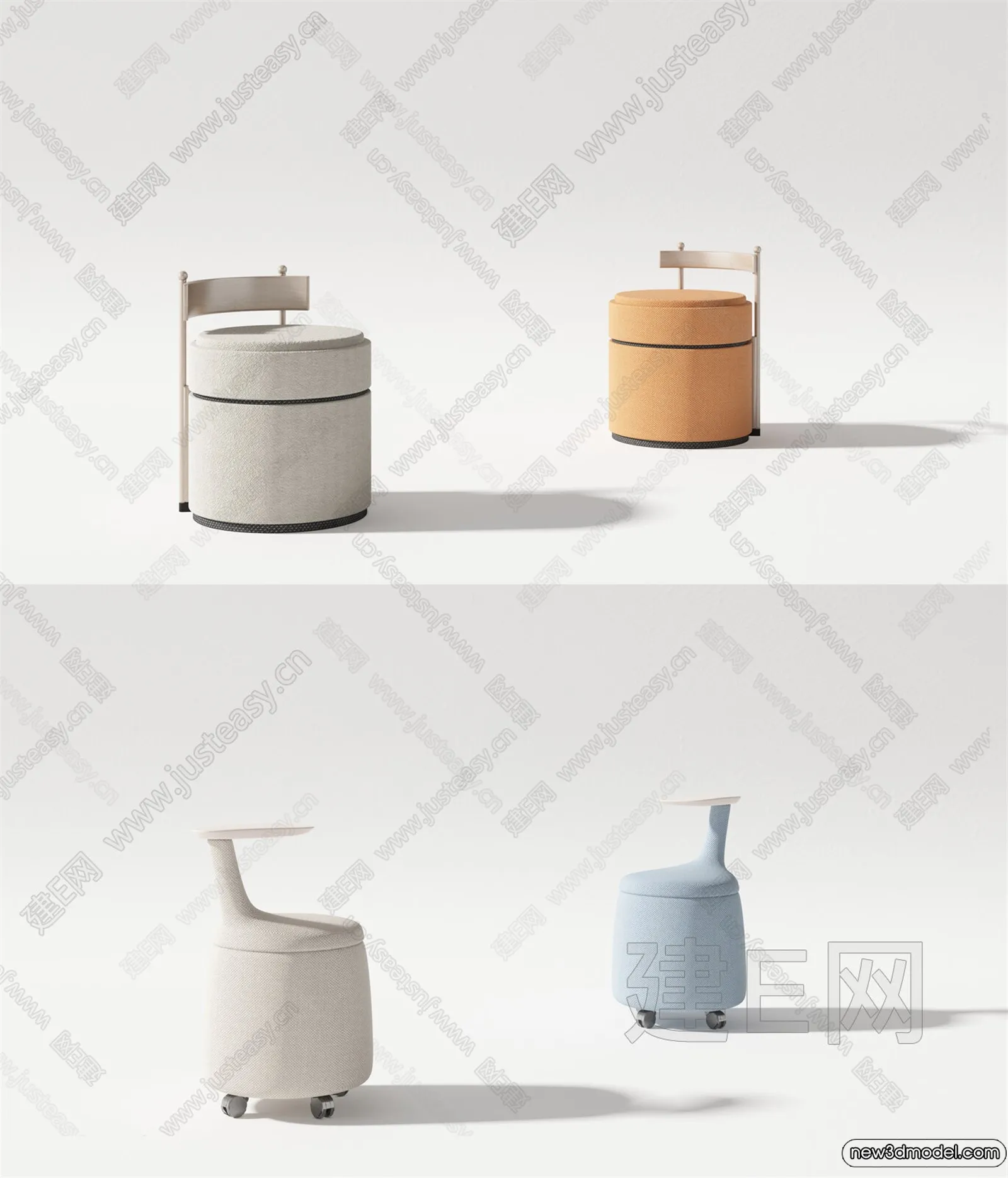 Stool - Bar Chair - 3D Models - 3D Furniture Models for Interior - 079