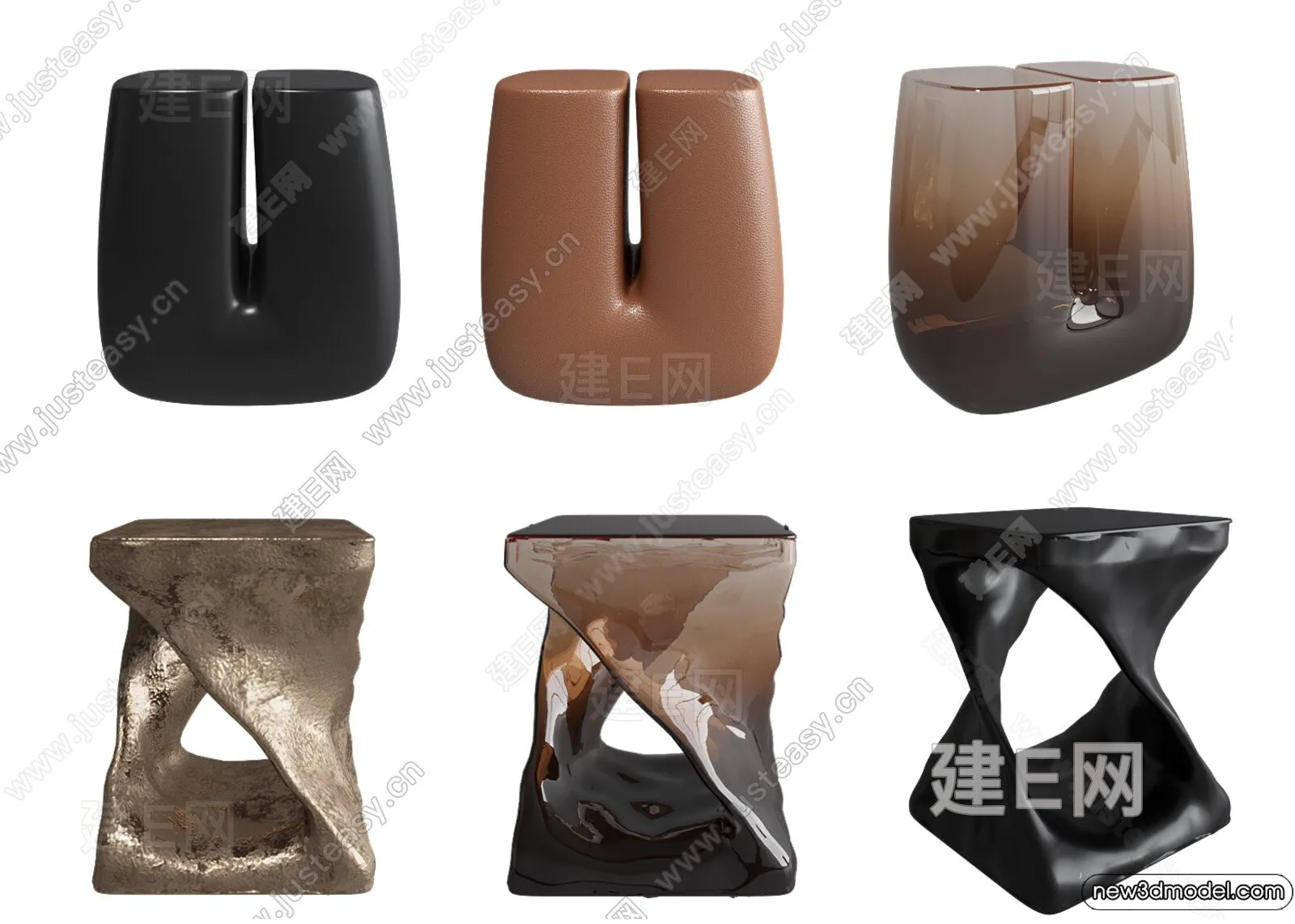 Stool - Bar Chair - 3D Models - 3D Furniture Models for Interior - 085