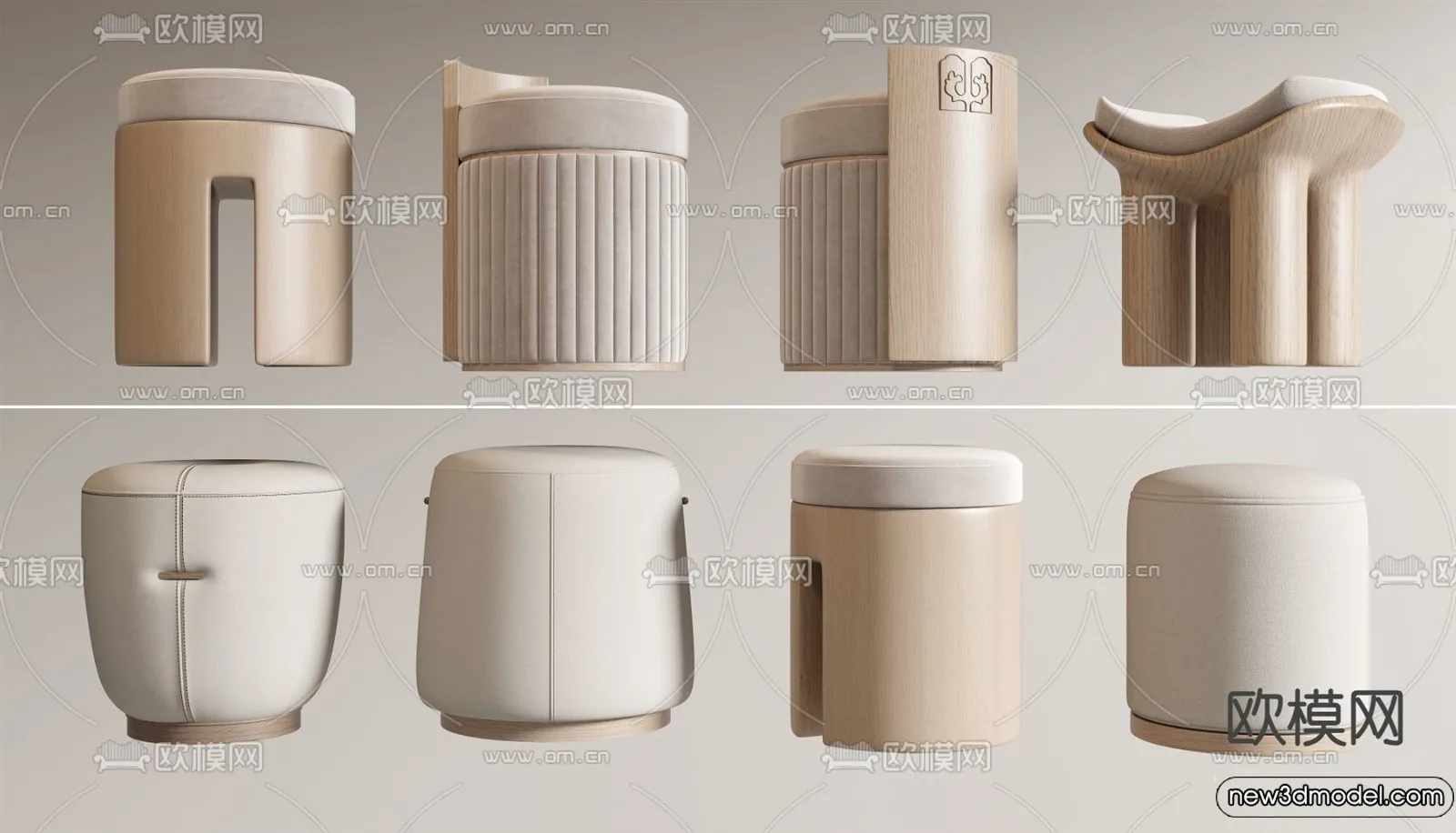 Stool - Bar Chair - 3D Models - 3D Furniture Models for Interior - 087