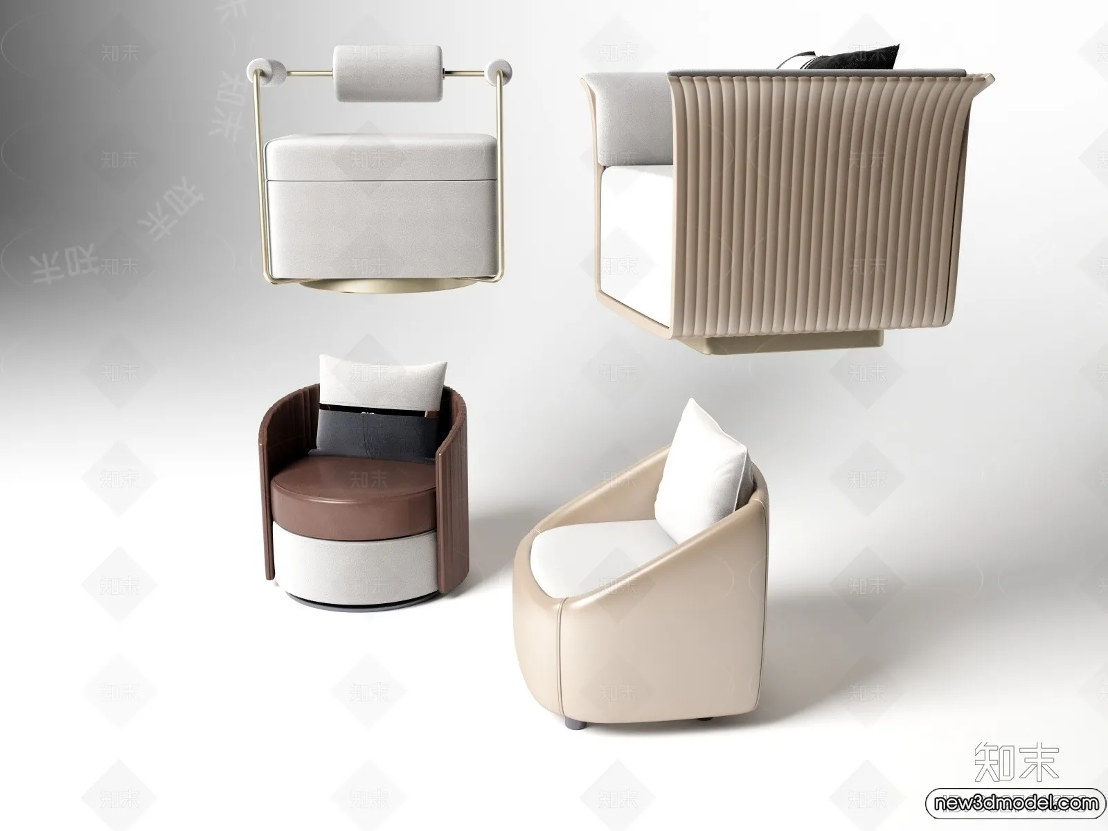 Stool - Bar Chair - 3D Models - 3D Furniture Models for Interior - 089