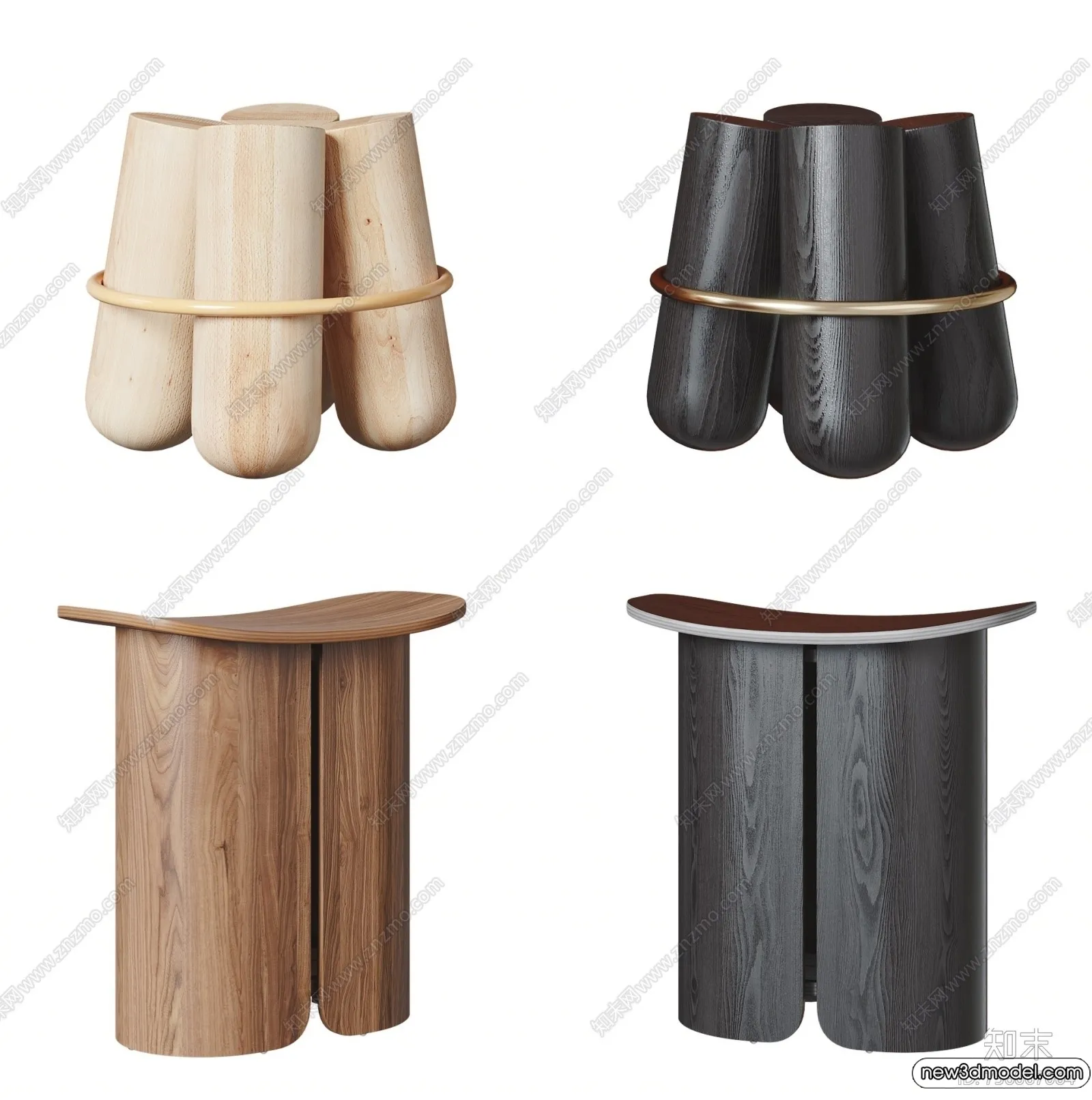 Stool - Bar Chair - 3D Models - 3D Furniture Models for Interior - 095