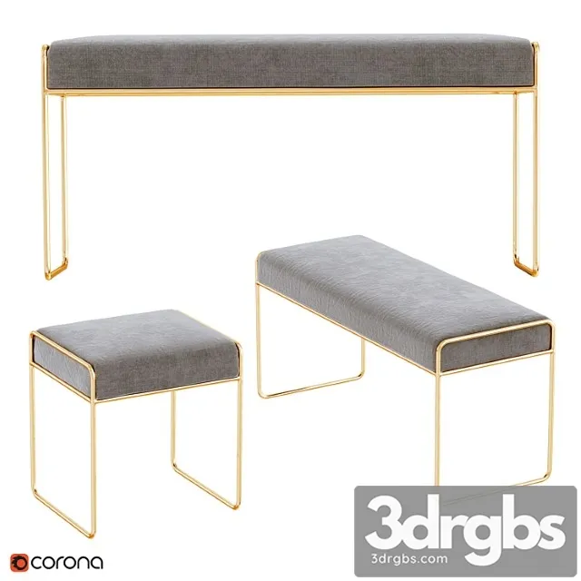 Stool Bench 3D Model Free