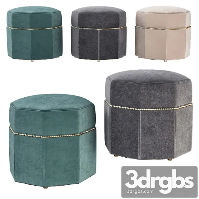 Stool bombay by eichholtz 2 3D Model Free