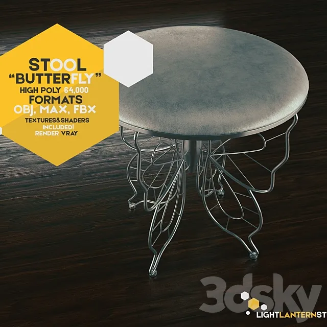 Stool Butterfly 3DModel