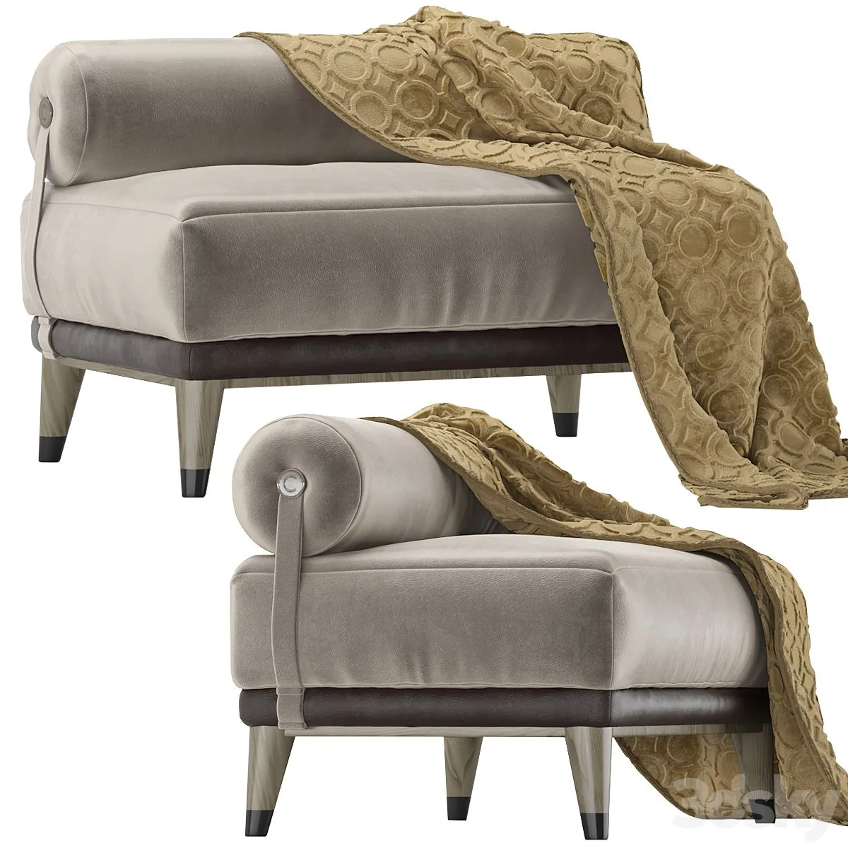 Stool Cipriani Homood Blue Moon B109 3D Model