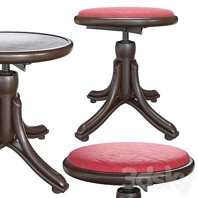Stool for piano - TON stool piano 3D Model