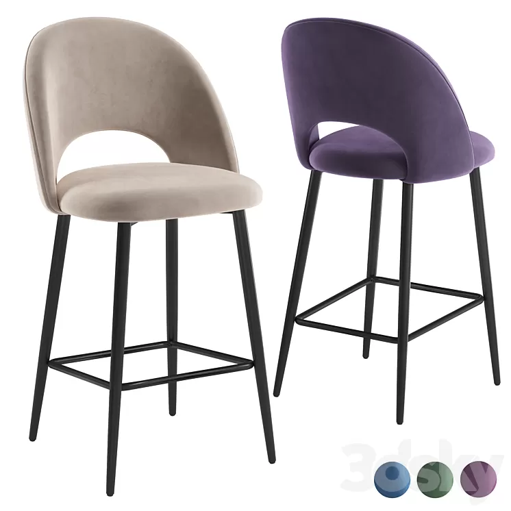 Stool Group Megan bar stool 3D Model Free