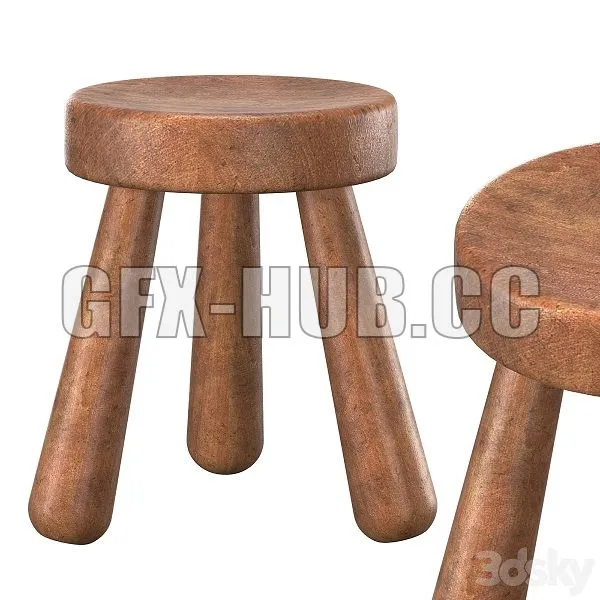 STOOL INGVAR HILDINGSSON 1940 3D Model
