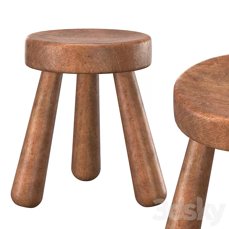 STOOL INGVAR HILDINGSSON 1940 3D Model Free