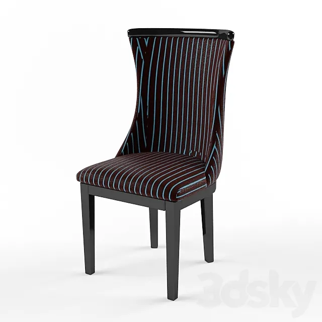 Stool soft striped 3D Model