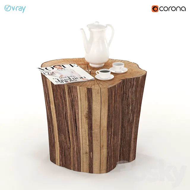 Stool table. 3D Model
