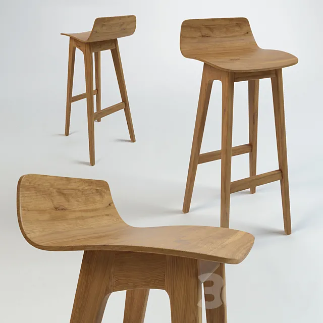 Stool Wood 3DModel