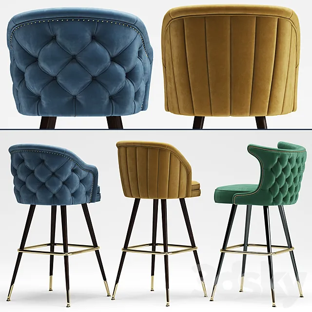Stools Deer Spring Bar Stool 3DModel