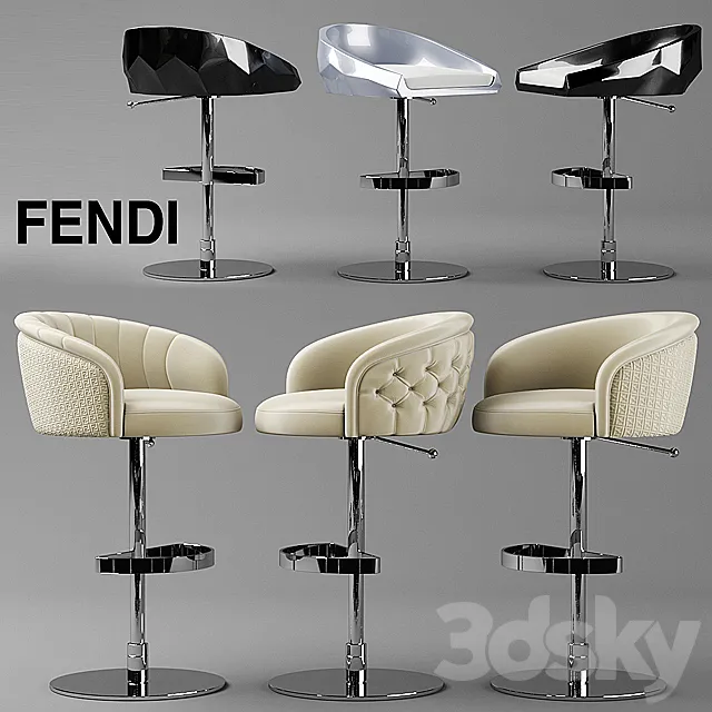 Stools fendi casa bibendum & cristallino 3DModel