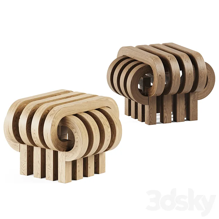 Stools Tamga by Tolga Sencer \/ Stool 3D Model Free Download