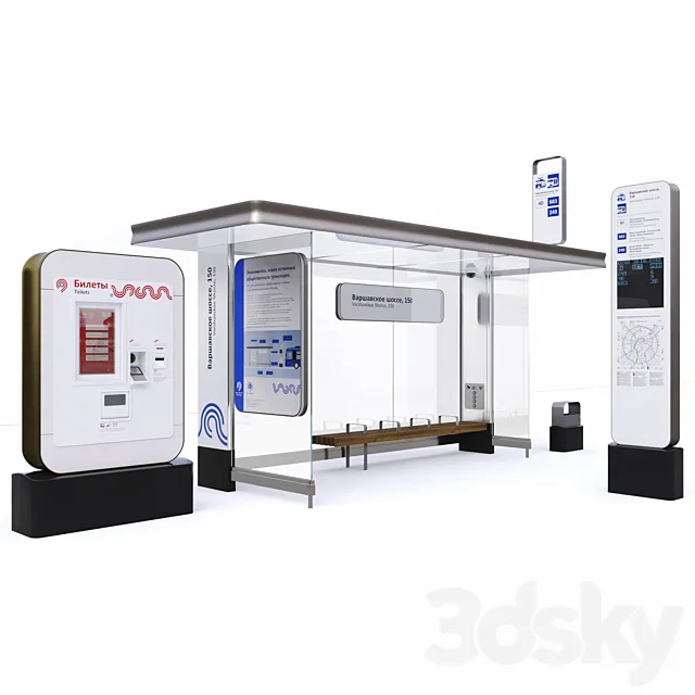 Stopping Pavilion 3D Model