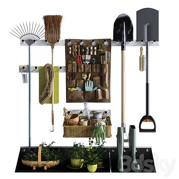 Storage of garden equipment 3D Model
