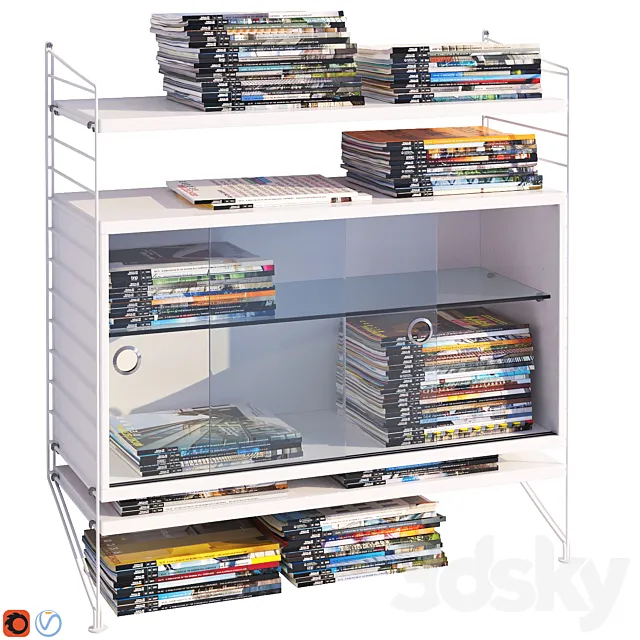 Storage System String System and magazines 113 pcs. 3D Model