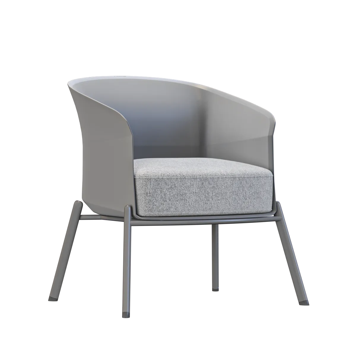 StoreForHome - Armchair Wally Plastic 3D Model