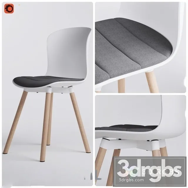 Story Dinning White Chair 3D Model Free