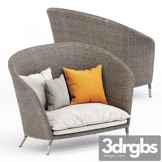 Strada high back settee 2 seat by janus et cie