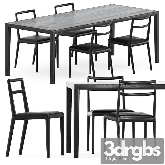 Straight back chair and zhang table by timeandstyle