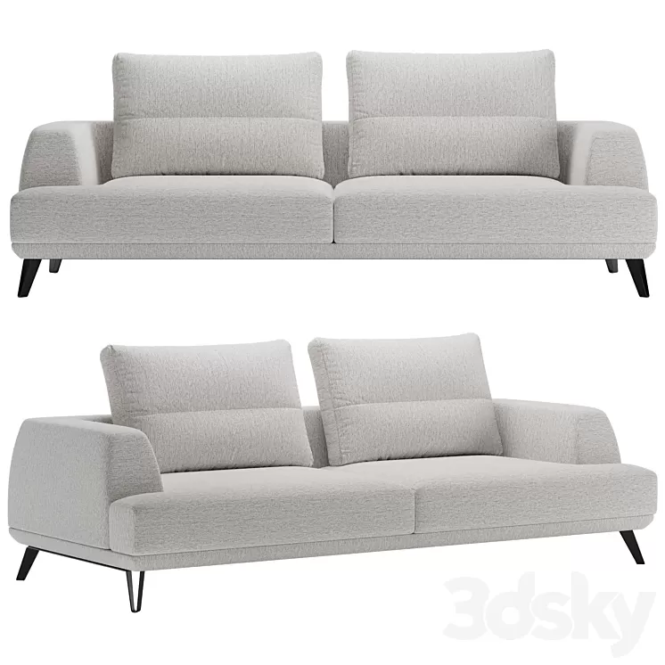 Straight Italian sofa Doge from Italia Lounge 3D Model Free