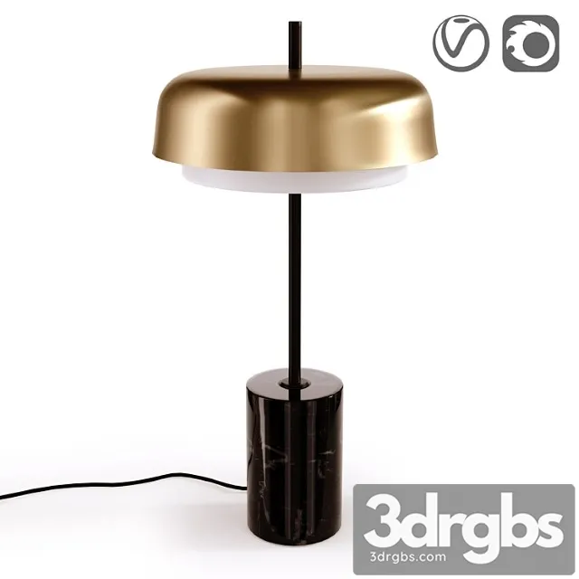 Straight Lamp Made of Metal and Marble Klepsos 3D Model Free