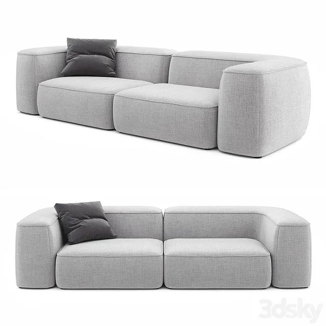 Straight sofa Leman 3D Model
