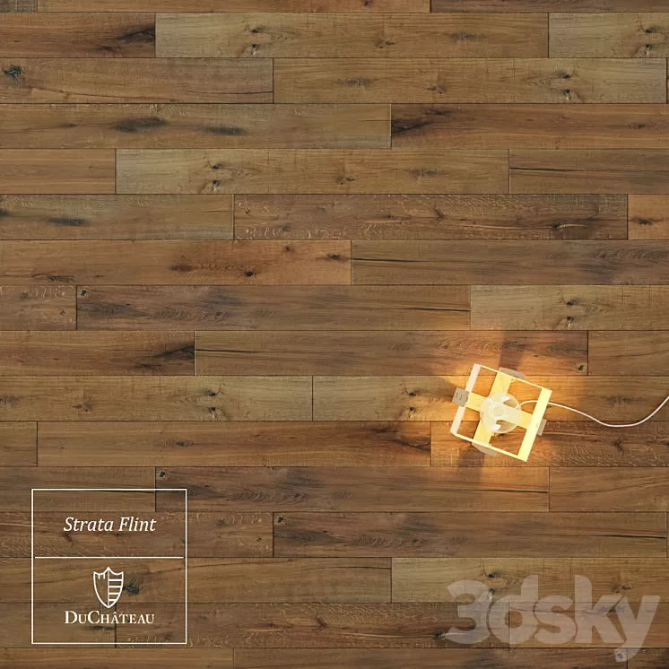 Strata Collection Flint wooden floor by DuChateau 3D Model