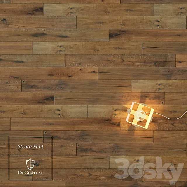 Strata Collection Flint wooden floor by DuChateau 3DModel