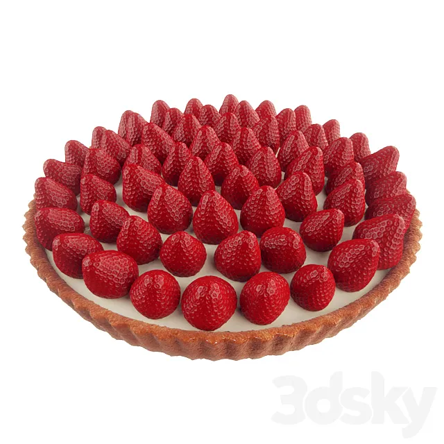 Strawberry cake 3D Model