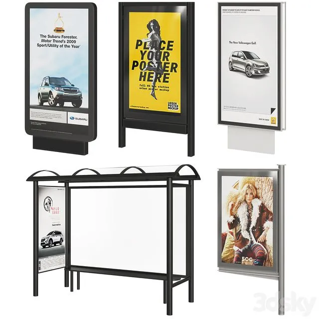 Street Advertising 3D Model