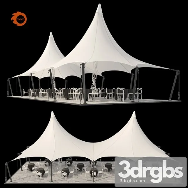 Street cafe 3D Model Free