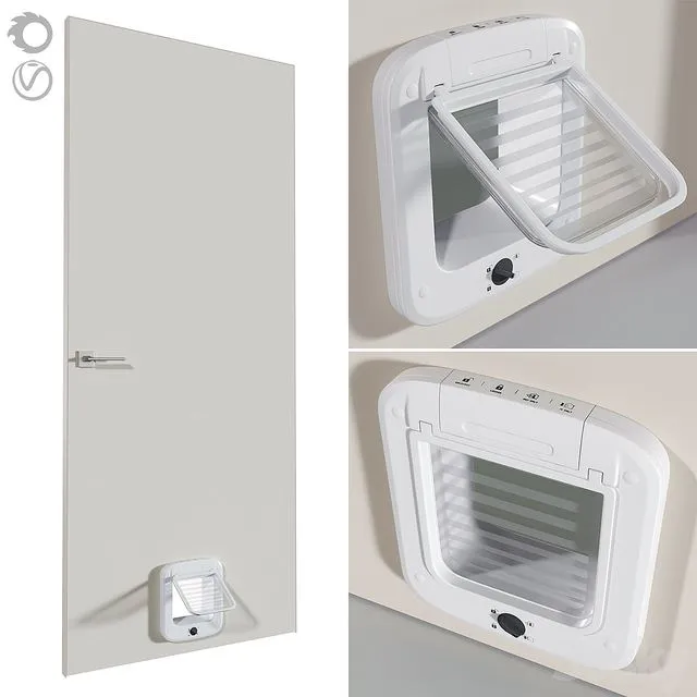 Street door for cats Trixie 3850 3D Model