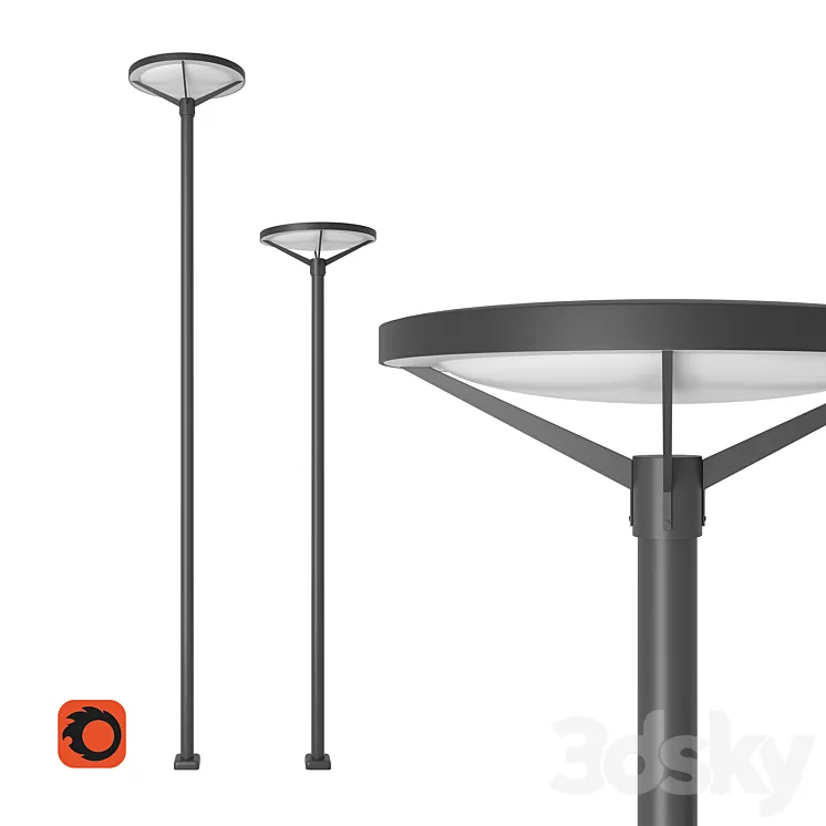 Street lamp – Street LED light 3 3D Model Free Download