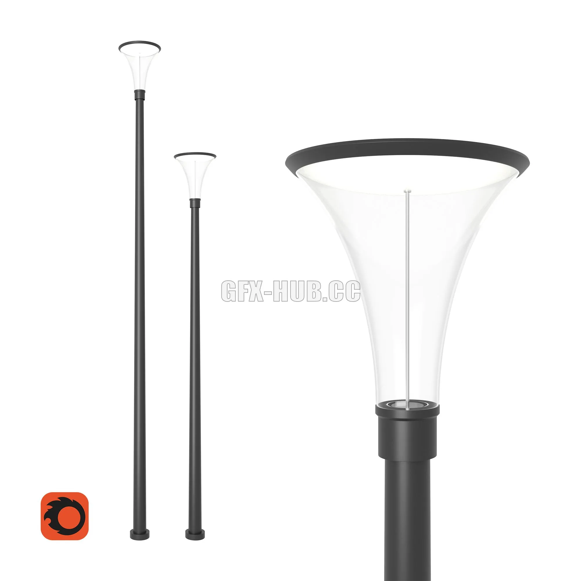 Street LED light 2 3D Model