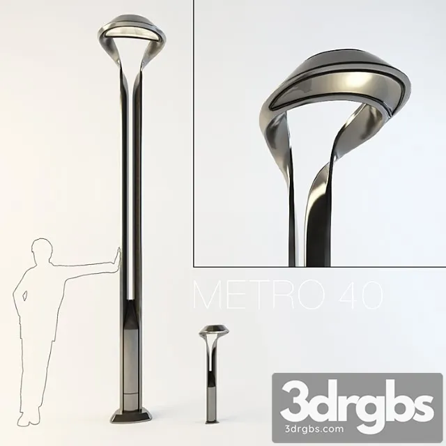 Street lights metro40 3D Model Free
