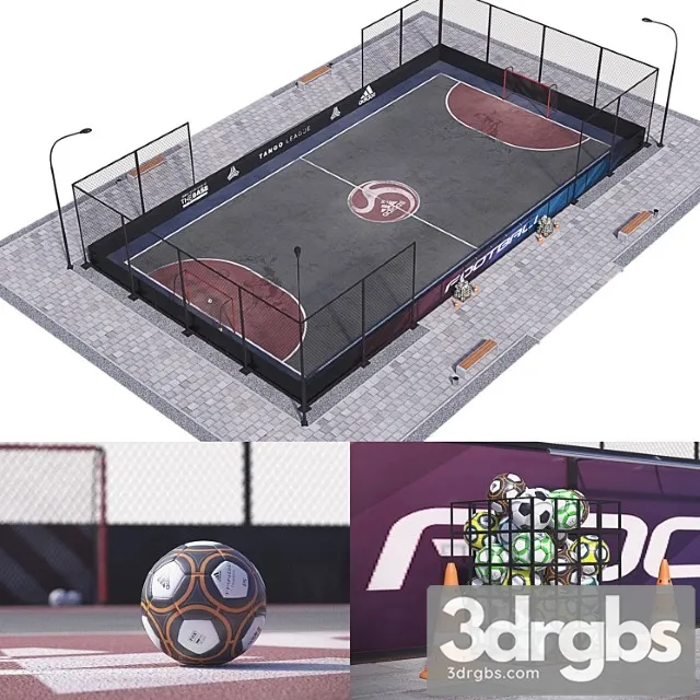 Street soccer 3D Model Free