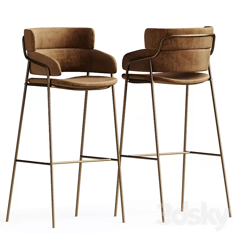 Strike Bar Stool 3D Model