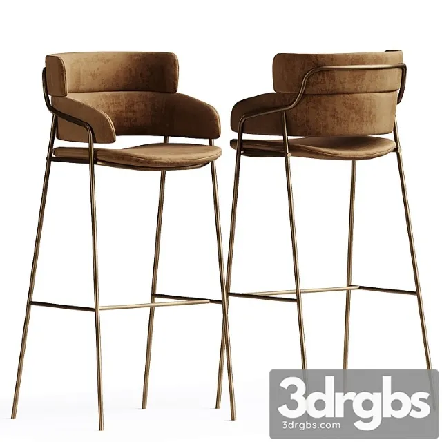 Strike Bar Stool 4 3D Model Free