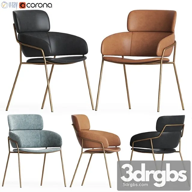 Strike lo debi arrmet dining chair 2 3D Model Free