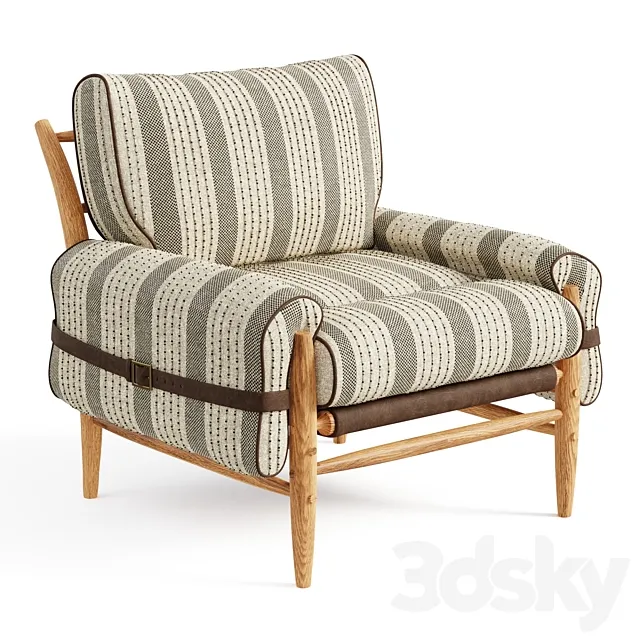 Striped Rhys Chair 3D Model