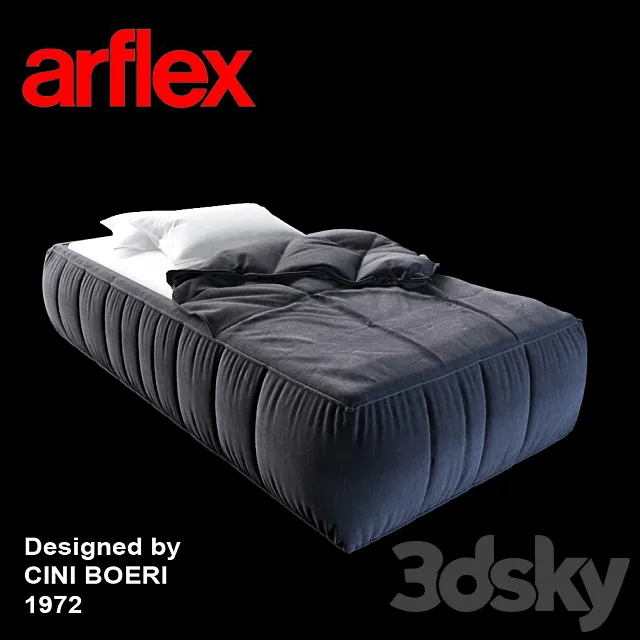 STRIPS bed designed by CINI BOERI 1972 3DModel