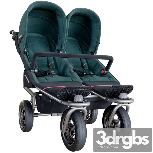 Stroller Tfk Twin Adventure 2019 Fossil 3D Model Free